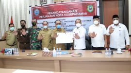 Penandatanganan MoU Pemberantasan Narkoba oleh BNN Provinsi Maluku Utara dengan Pemda Halbar