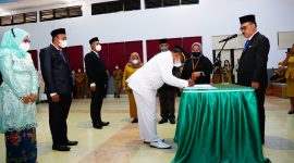 Suasana Pelantikan Pejabat Eselon II III dan IV di Lingkup Pemkab Halmahera Barat