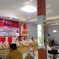 Ketua DPD Partai Gerindra Muhaimin Syarif saat berpidato di Gedung D'Hoek Palace Desa Hatebicara Kecamatan Jailolo. Senin (27/09/21)
