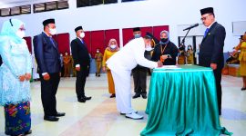Pelantikan Eselon II III dan IV di Aula Bidadari Kantor Pemkab Halbar, pada Senin (06/09/21) Lalu. | Foto : Dok Istimewa