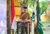 Wakil Bupati Halmahera Barat | Djufri Muhamad saat berpidato sekaligus membuka secara resmi Musda III KAHMI Halbar
