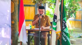 Wakil Bupati Halmahera Barat | Djufri Muhamad saat berpidato sekaligus membuka secara resmi Musda III KAHMI Halbar