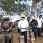 Tampak suasana kegiatan penanaman Bibit Jagung dan Pisang oleh Gubernur Malut, Bupati Halbar dan Kepala Dinas Pertanian Halbar (Foto/Erdit)