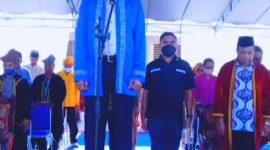 Wakil Bupati Halmahera Barat, Djufri Muhamad saat memimpin Upacara Hari Pendidikan Nasional 2022