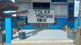 Tampak kantor desa borona yang disegel oleh masyarakat setempat (dok/ghz) 