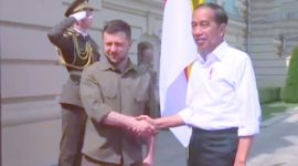 Presiden RI Joko Widodo saat berkunjung ke Istana Maryinsky Kiev Ukraine 
