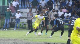 Tampk duel kedua pemain antara Persebal Fc dengan Erdogan Fc