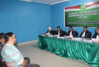 Tampak sidang TPTGR terhadap sejumlah tertuntut SKPD dan pihak ketiga di Aula Inspektorat 