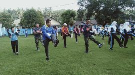 Kegiatan senam sehat di kecamatan ibu 