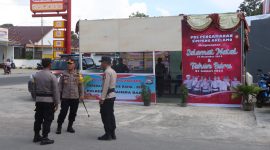 Kapolres Halbar AKBP Indra Andiarta saat meninjau post pengamanan NATARU dan Operasi Lilin 