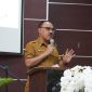 Bupati Halmahera Barat, James Uang saat Membuka secara resmi musrenbang Kabupaten Halmahera Barat (Dok/Erdit)