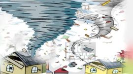 Ilustrasi Angin Kencang yang menghantam rumah warga (Dok/Istimewa)