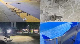 Tampak Sejumlah Titik kerusakan di RTH Sasadu Lamo, Desa Acango Kecamatan Jailolo (istimewa)