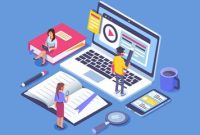 Ilustrasi belajar online