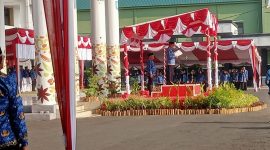 Upacara Peringatan HUT Korpri yang dilaksanakan oleh Pemerintah Kota Ternate di halaman Kantor pemerintahan Kota Ternate (Dok/Isra)