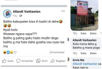 Akun Facebook @Allandt Vanhawten/RA yang diduga kuat sebagai pelaku pengerusakan/penghilangan APK Milik Caleg Kabupaten Halmahera Barat dari Partai Hanura atas Nama Ruslan Habsyi (Istimewa)