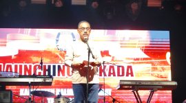 Bupati Halmahera Barat, James Uang saat memberikan sambutan pada Peluncuran Tahapan Pilkada Kabupaten Halbar 2024