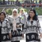 Ketua TP-PKK Halbar Ny Meri Uang Popala didampingi Wakil Ketua TP-PKK Halbar Yulianti Amir