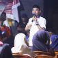 Calon Wakil Bupati Halbar (Paslon JUJUR) Djufri Muhamad saat menyampaikan orasi Politik di Desa RTB Kecamatan Sahu (dok/terasmalut)