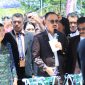 Peresmian Gereja Ebenheizer di Desa Tuguis oleh Bupati James Uang didampingi Ketua TP-PKK Ny Meri Popala Uang, yang ditandai dengan pengguntingan pita (dok/eghez-tm)