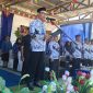 Wakil Bupati Halmahera Barat, Djufri Muhamad, saat memimpin Upacara HGN dan HUT PGRI (istimewa)