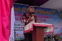 Bupati Halmahera Barat, James Uang saat memberikan sambutan (Dok/Ist)