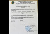 Surat Kehilangan yang diterbitkan oleh BPN Halbar (Dok/Ist)