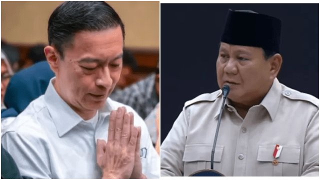 Presiden Prabowo Subianto (kanan) memberikan abolisi pada Thomas Trikasih Lembong atau Tom Lembong (kiri) yang kemudian telah disetujui oleh Dewan Perwakilan Rakyat. (Dok/Ist)