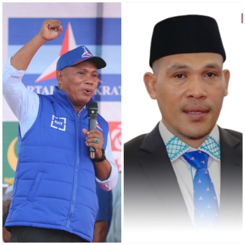 Ketua Komisi I DPRD Halbar, Yoram Uang (Kiri), Ketua DPRD Halbar, Ibnu Saud Kadim (Kanan)