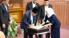 Penandatanganan Nota Kesepakatan Kebijakan Umum Anggaran dan Prioritas Plafon Anggaran Sementara (KUA-PPAS) APBD Tahun Anggaran 2026. (Dok/Ist)