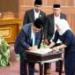 Penandatanganan Nota Kesepakatan Kebijakan Umum Anggaran dan Prioritas Plafon Anggaran Sementara (KUA-PPAS) APBD Tahun Anggaran 2026. (Dok/Ist)