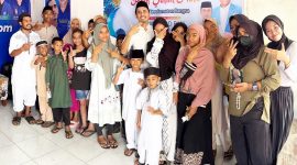 DPD PAN Halmahera Barat, saat menyantuni Anak Yatim dan gelar Doa bersama (Dok/Ist)