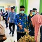 Bupati Halmahera Barat James Uang meninjau langsung ruang perawatan pasien saat sidak di RSUD Jailolo bersama pimpinan DPRD Halbar, Kamis (9/4/2026).