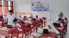 Tampak Siswa SD N 12 Halmahera saat menjalani Tes Kemampuan Akademik (Dok/Ist)