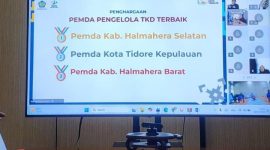 Tampilan pengumuman Direktorat Jenderal Perbendaharaan Kementerian Keuangan RI yang menempatkan Pemerintah Kabupaten Halmahera Barat sebagai salah satu pemerintah daerah dengan pengelolaan Transfer ke Daerah (TKD) terbaik di Provinsi Maluku Utara. (Istimewa)