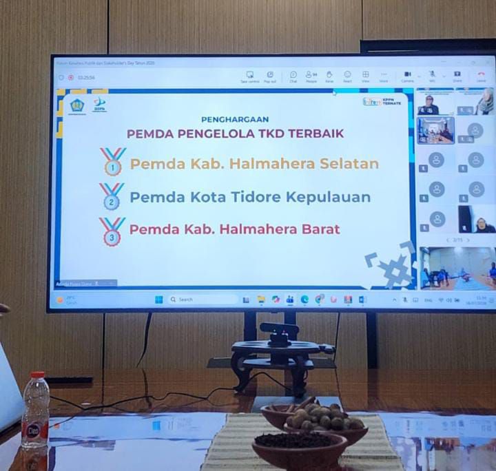 Tampilan pengumuman Direktorat Jenderal Perbendaharaan Kementerian Keuangan RI yang menempatkan Pemerintah Kabupaten Halmahera Barat sebagai salah satu pemerintah daerah dengan pengelolaan Transfer ke Daerah (TKD) terbaik di Provinsi Maluku Utara. (Istimewa)