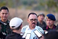 Bupati Halmahera Barat, James Uang didampingi Dandim 1501/Ternate Kolonel Inf. Jani Setiadi dan Plt. Kapolres Halmahera Barat, AKBP Muhammad Musni (Dok/Ist)