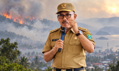 Asap Karhutla Selimuti Halbar, Bupati James : Pembagian Masker hingga Kesiapsiagaan Hadapi Perubahan Cuaca Diperketat